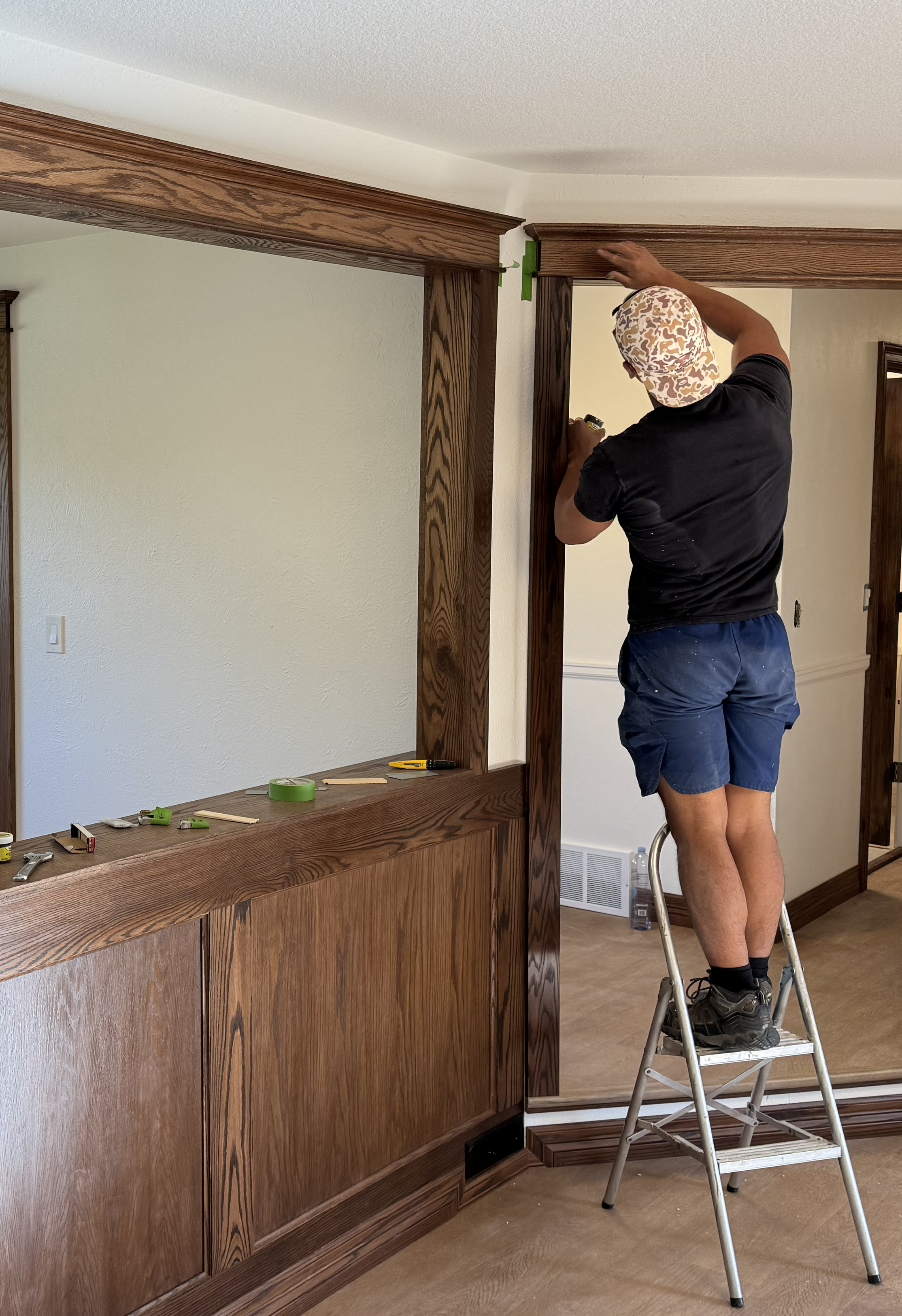 Bison Builds craftsman fitting custom cabinetry