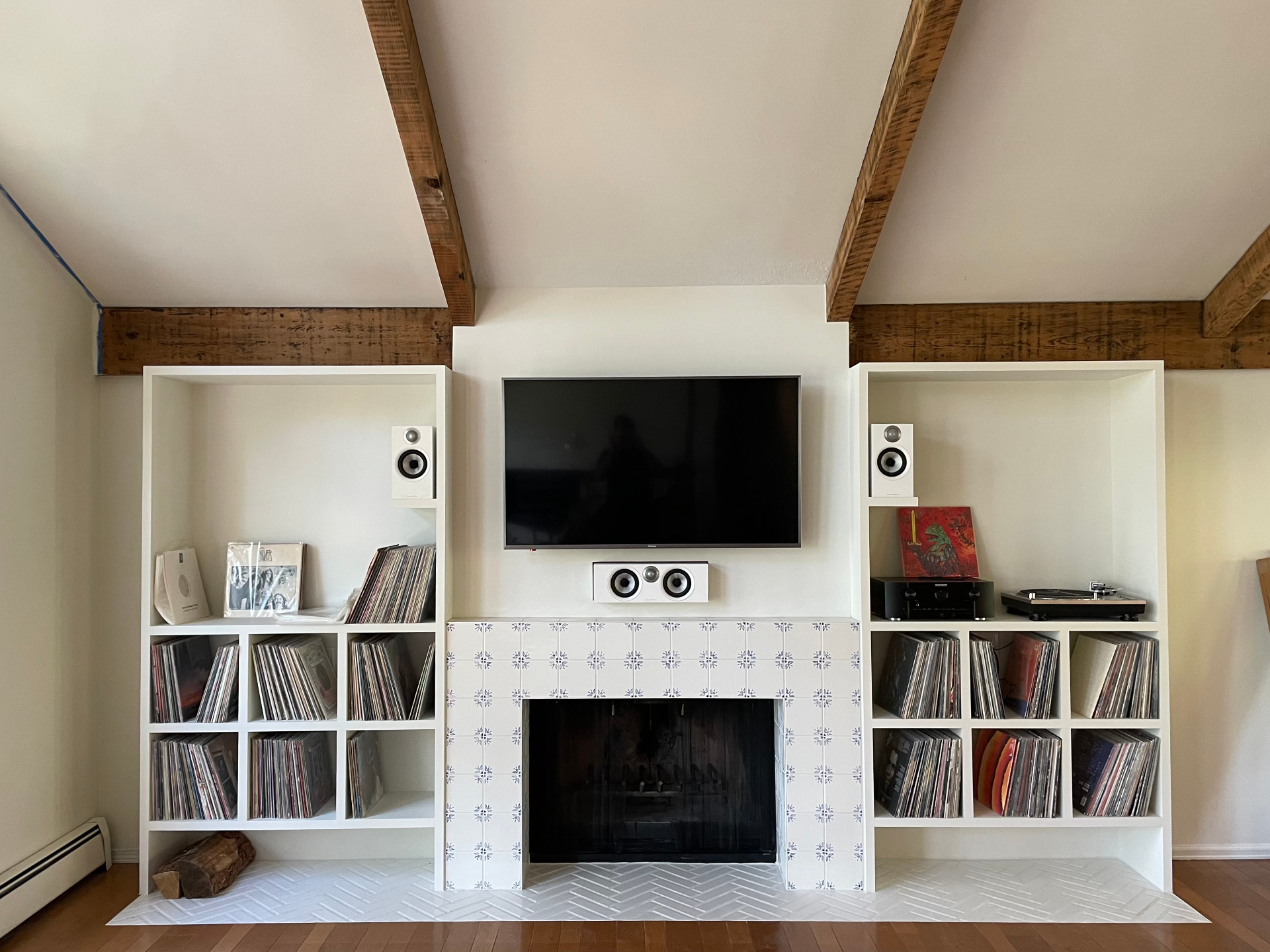 Evergreen Media Center — FIREPLACE REMODEL by Bison Builds in Evergreen, CO